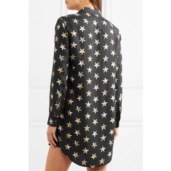 EQUIPMENT Brett Star Print Silk Shirt Dress - Picture 2 of 2